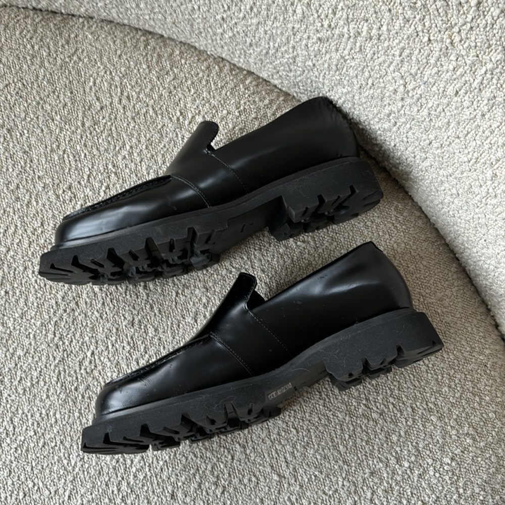 COS Black Leather Lug Sole Loafers - Picture 6 of 10